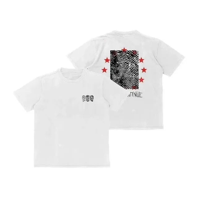 Omerta T-Shirt Fingerprint & Stars Print