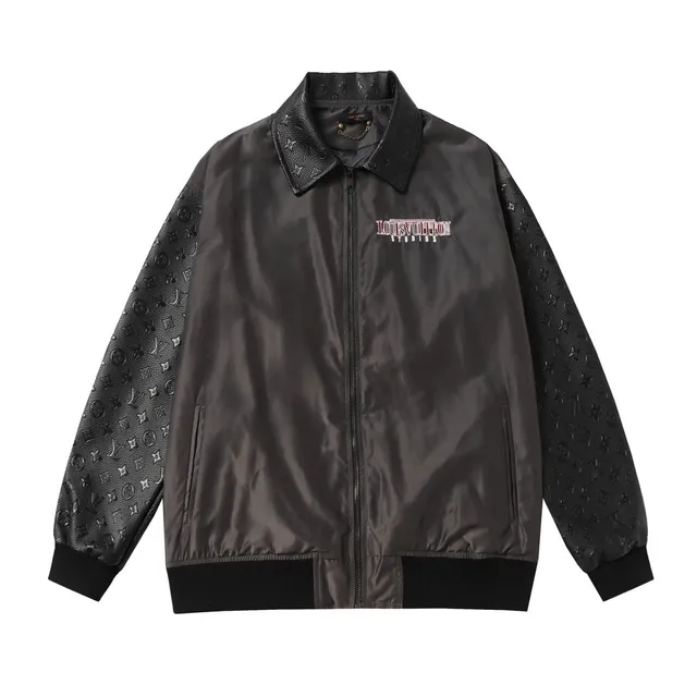 Louis Vuitton Bomber Jacket Monogram Leather Sleeve