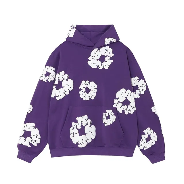 Off-White Hooded Sweatshirt Abstract Print