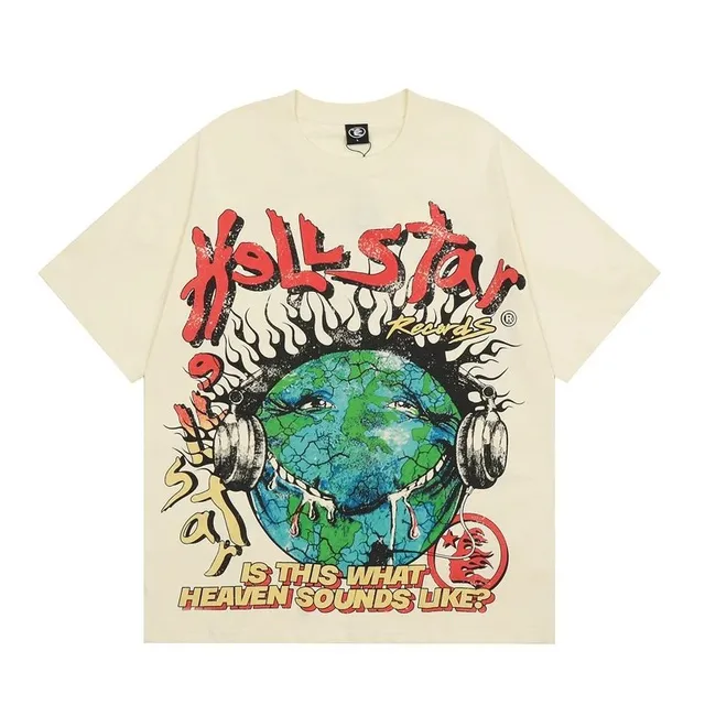 Hellstar Graphic Tee Earth Headphones Print
