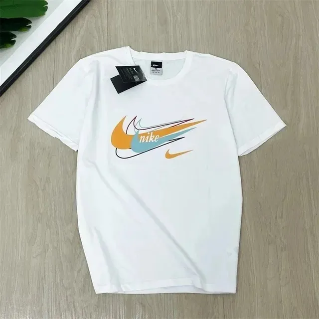 Nike Graphic T-Shirt Multi-Color Swoosh Print