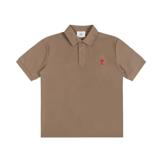 AMI Paris Polo Shirt Red Heart Logo