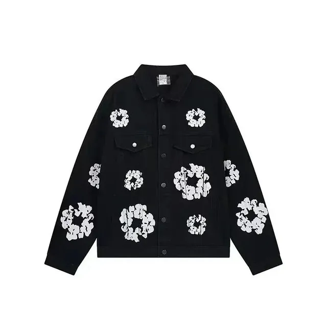 BAPE Shark Denim Jacket Floral Print