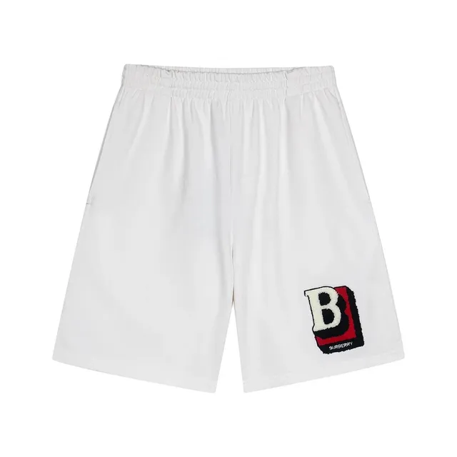 Burberry Logo-Embroidered Shorts Monogram B Patch