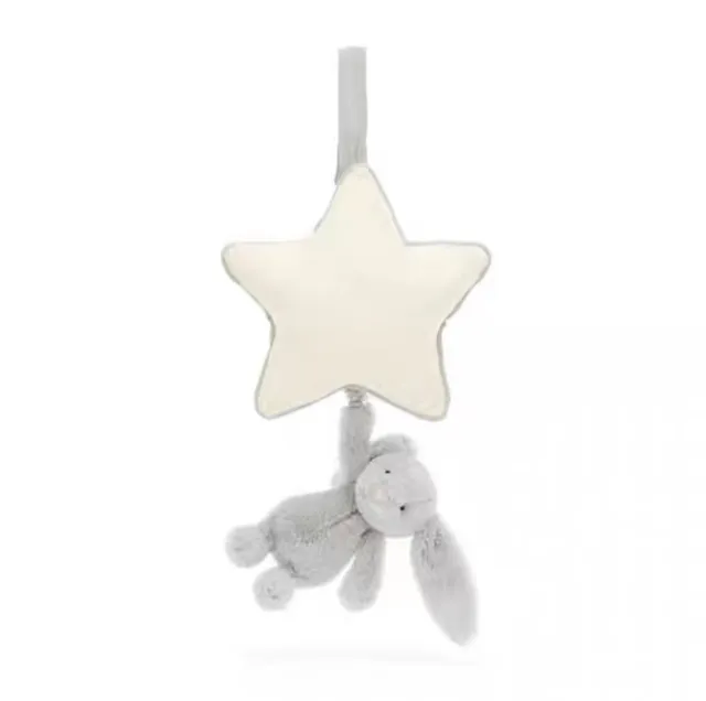 Grey Rabbit Pulling Bell