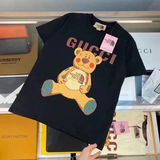 Gucci Graphic T-Shirt Bear Print with The North Face Logo
