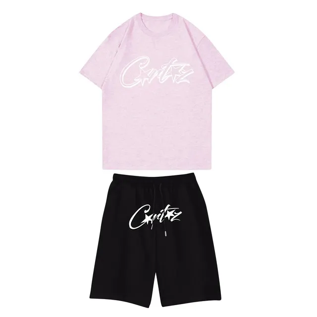 Corteiz Logo Tee and Shorts Set CRTZ Script Logo