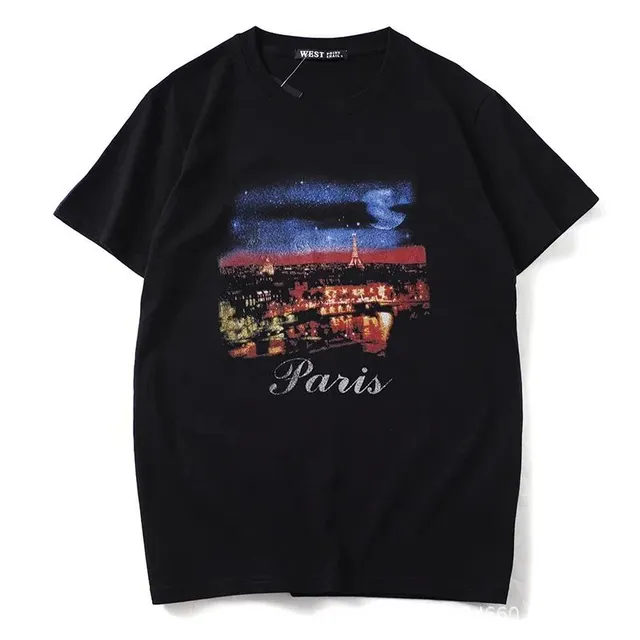 Paris Graphic Tee Night Sky Print
