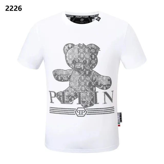 Philipp Plein Teddy Bear Tee Crystal Embellished