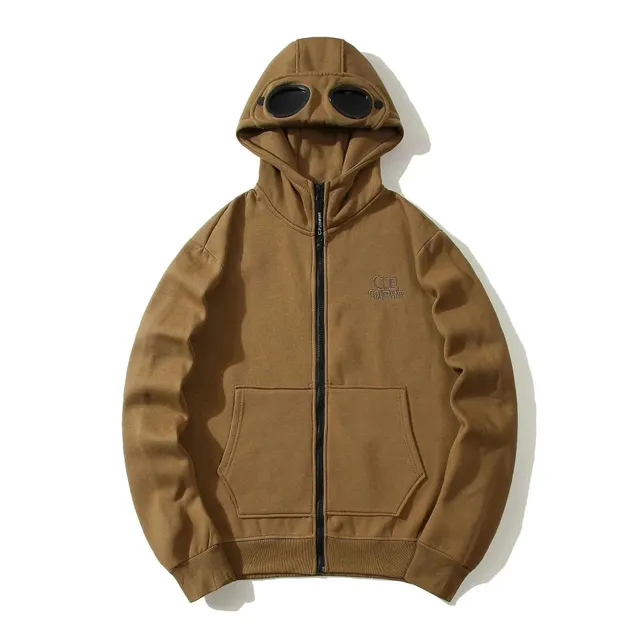 C.P. Company Goggle Hoodie Brown