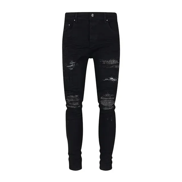 Amiri Distressed Skinny Jeans Studded Ripped