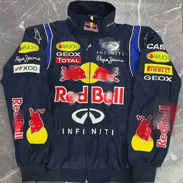 Red Bull Racing × Pirelli Racing Jacket Sponsor Patchwork