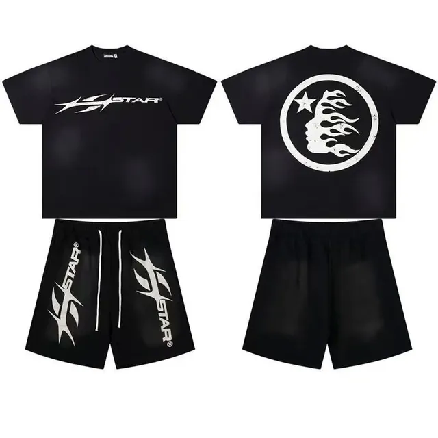 Hellstar Shorts & Tee Set Flame Logo