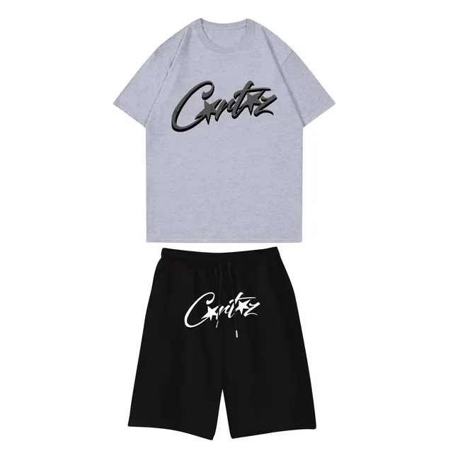 Corteiz Logo Tee & Shorts Set CRTZ Script