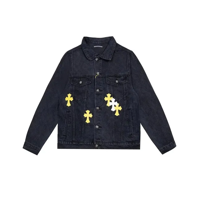 Chrome Hearts Denim Jacket Cross Patch