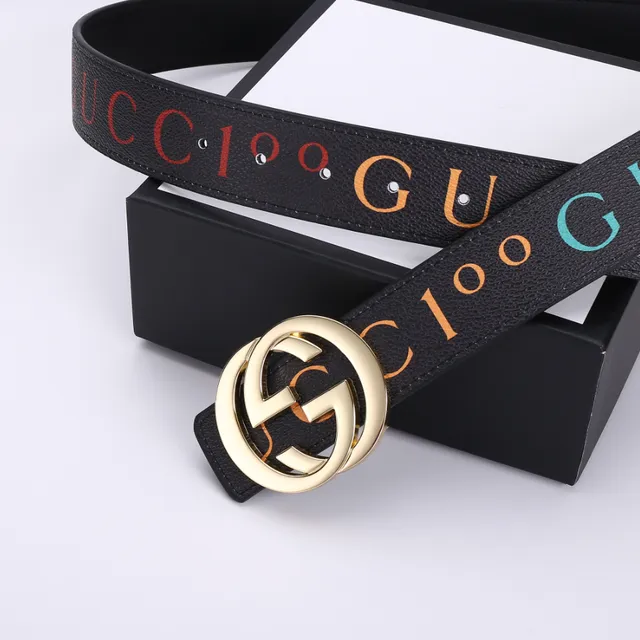 Gucci GG Marmont Belt Multicolor Logo Print