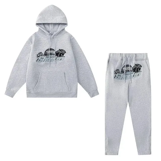 Trapstar Hoodie and Joggers Set Panther Logo