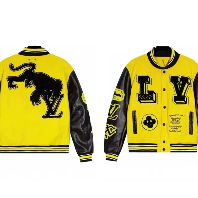 Louis Vuitton Varsity Jacket Panther Logo Appliqué