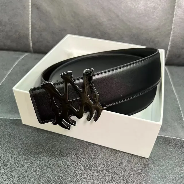 Chrome Hearts Logo Buckle Belt Black Leather