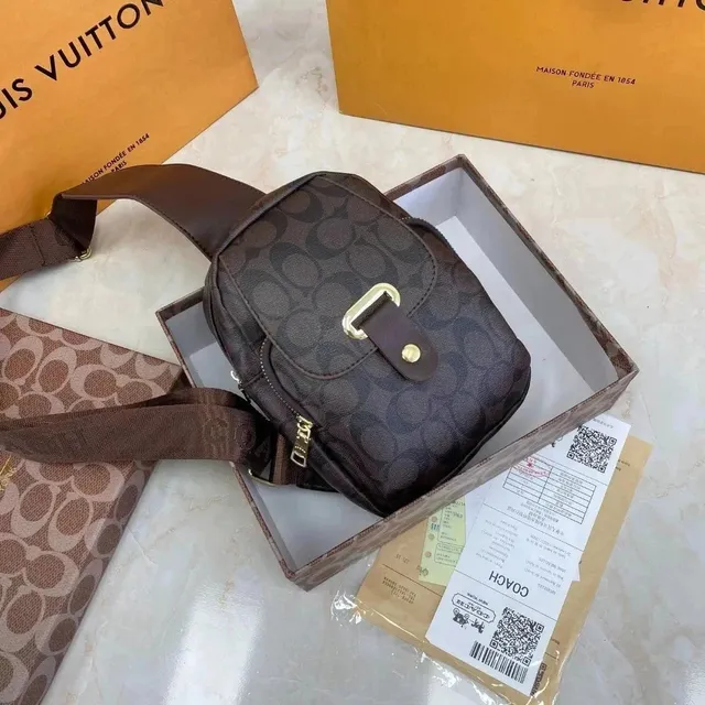 Coach Shoulder Bag Signature Canvas
