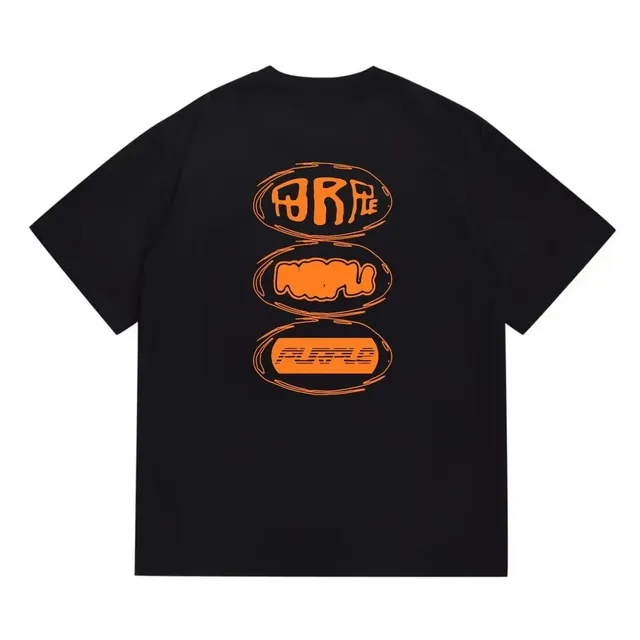 Pleasures Graphic Tee Triple Logo Print