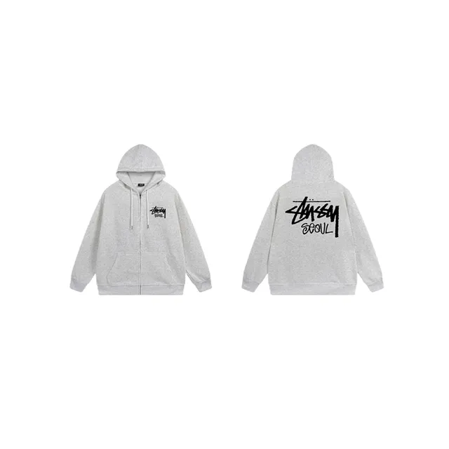 Stüssy Zip-Up Hoodie Seoul Logo