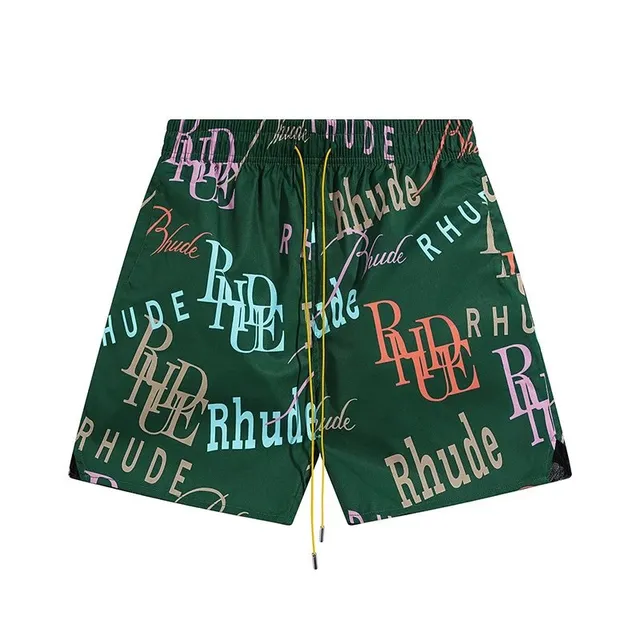 Rhude Logo Print Shorts Multi-Color Logo All-Over
