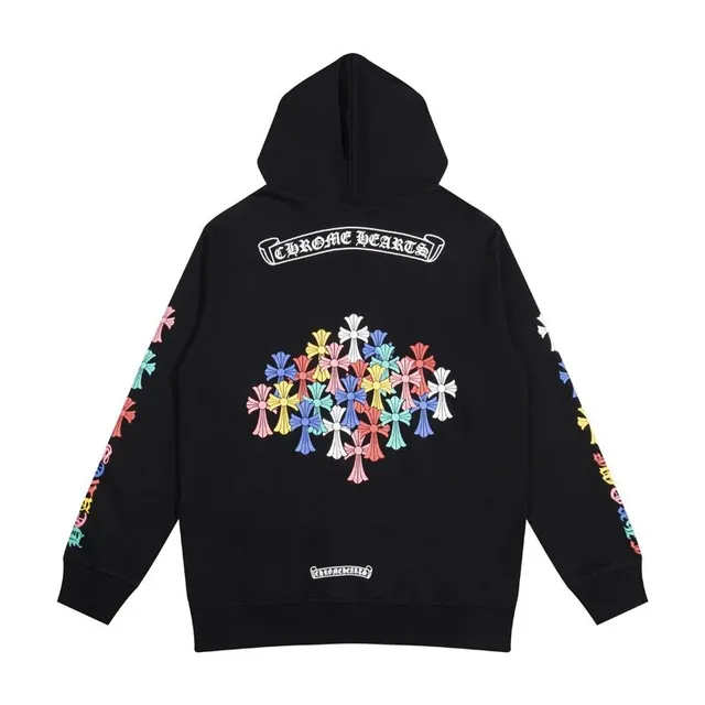 Chrome Hearts Hoodie Multicolor Cross Print