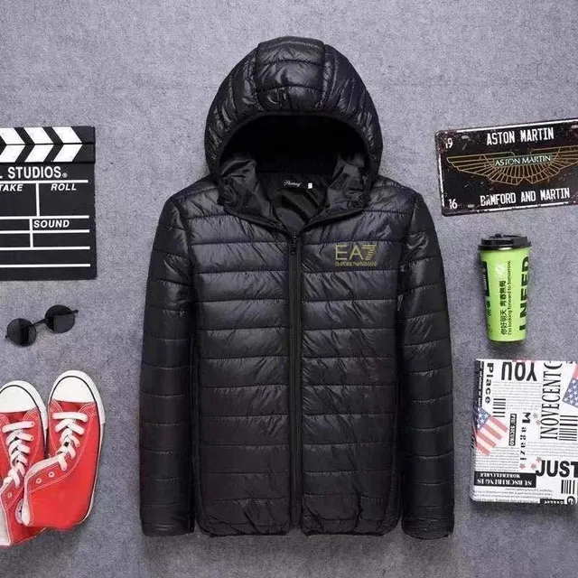 Emporio Armani Puffer Jacket Gold Logo