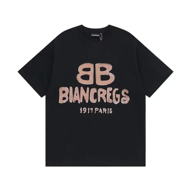 Balenciaga Logo T-Shirt BB Biancregs Print