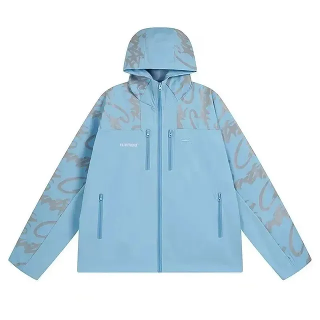 Corteiz Hooded Windbreaker Abstract Print