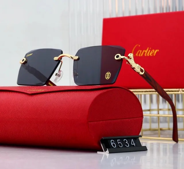 Cartier Sunglasses Rimless with Panther Temples