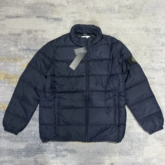 Stone Island Quilted Jacket Navy