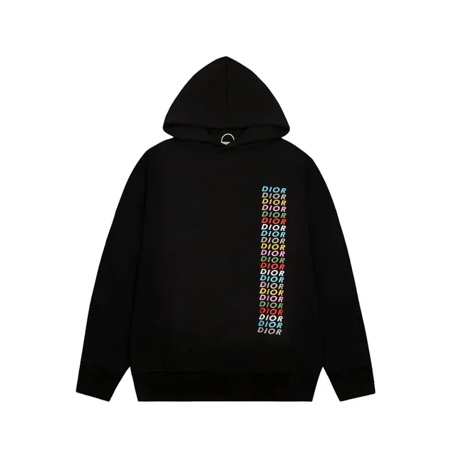 Dior Hoodie Rainbow Logo Print