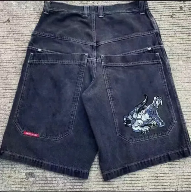 JNCO Denim Shorts Crocodile Embroidery