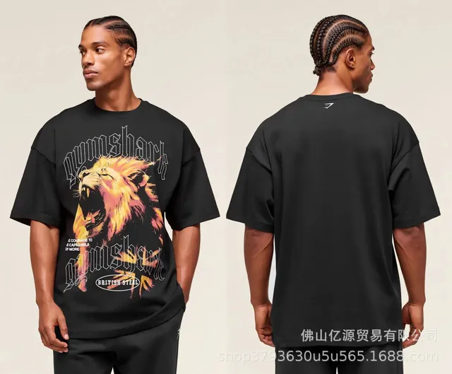 Gymshark Lion Graphic Tee British Steel