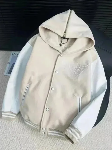 Balenciaga City Varsity Jacket Two-Tone Hooded