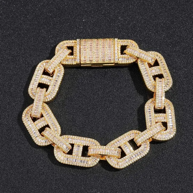 Chain Link Bracelet Iced Out
