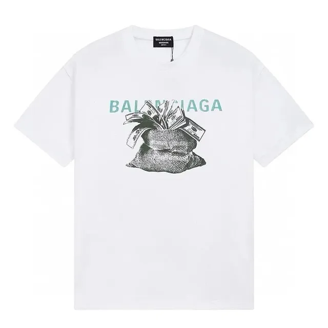 Balenciaga Graphic T-Shirt Money Bag Print