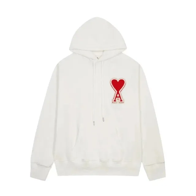 Amiri Heart Logo Hoodie Red Heart Appliqué