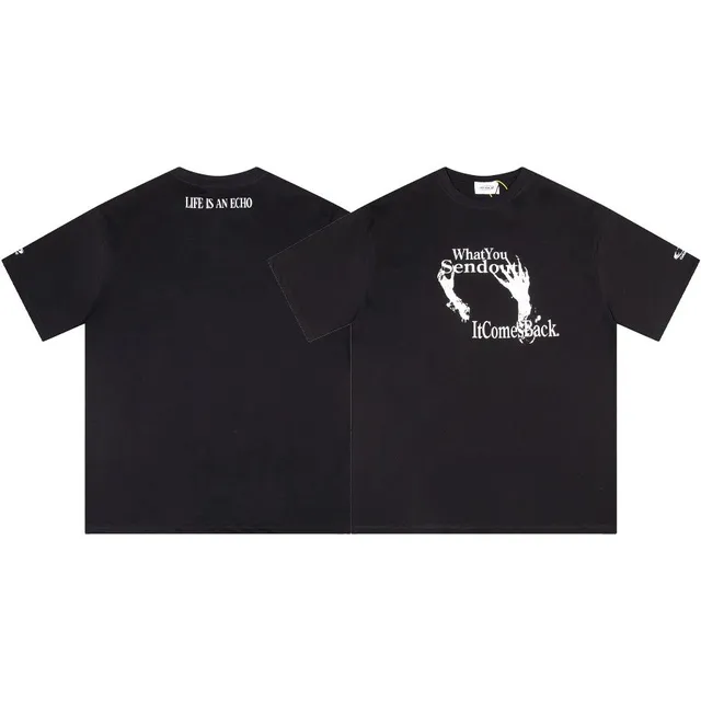 Off-White Graphic T-Shirt What You Send Out It Comes Back