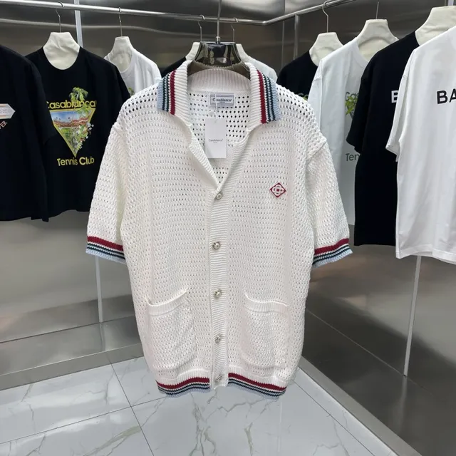 Casablanca Knit Cardigan Tennis Club