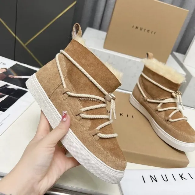 High-Top Sneaker Shearling-Lined
