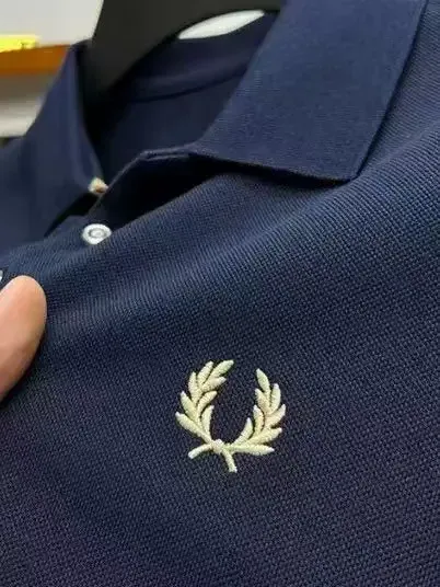 Navy blue gold label