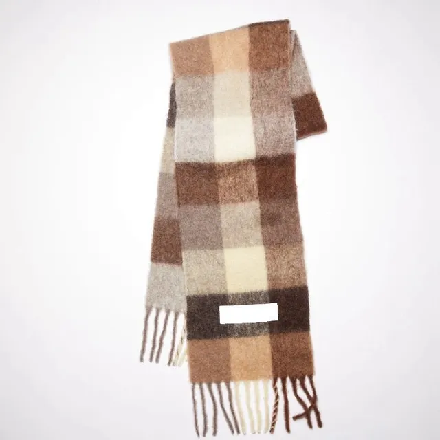Acne Studios Checkered Scarf Multi-Tone Wool Blend