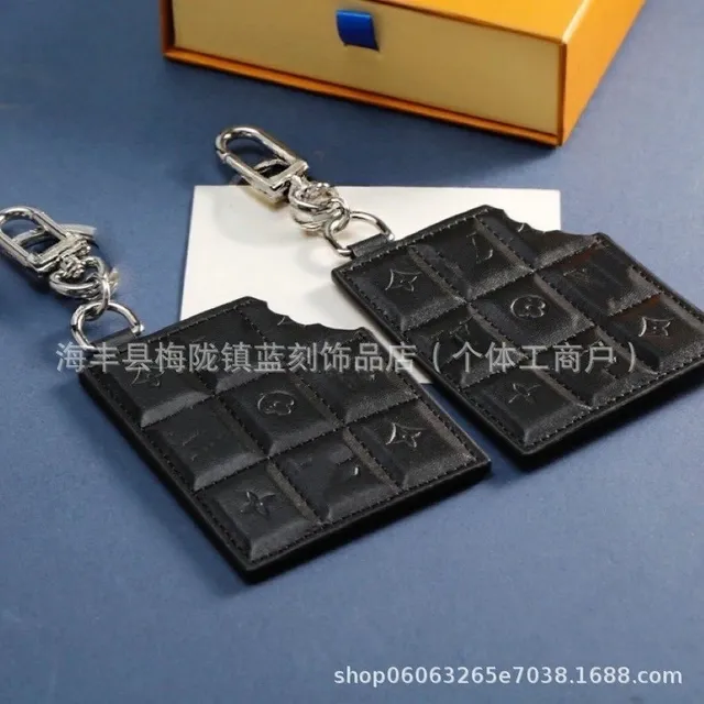 Louis Vuitton Chocolate Bar Keyholder Monogram Embossed