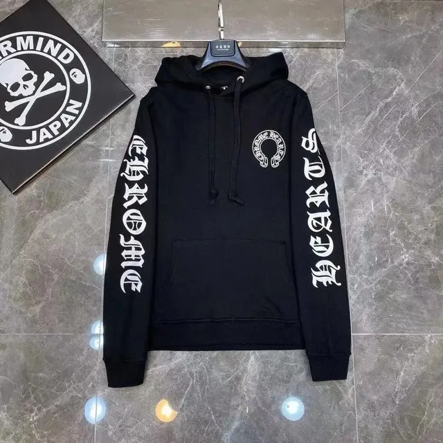 Chrome Hearts Hooded Sweatshirt Crossbones Sleeve Print