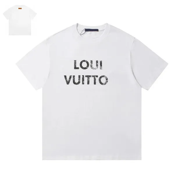 Louis Vuitton Logo T-Shirt Distressed Print
