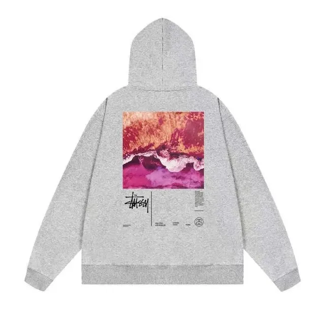 Stüssy Hooded Sweatshirt Ocean Print