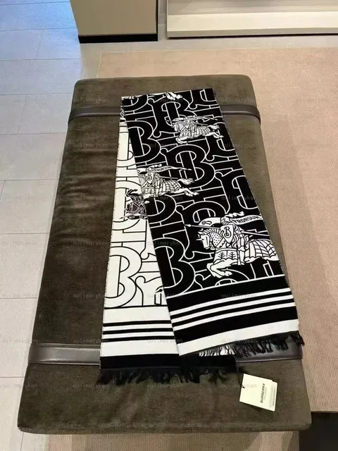 Burberry Logo Scarf Monogram Knight Print